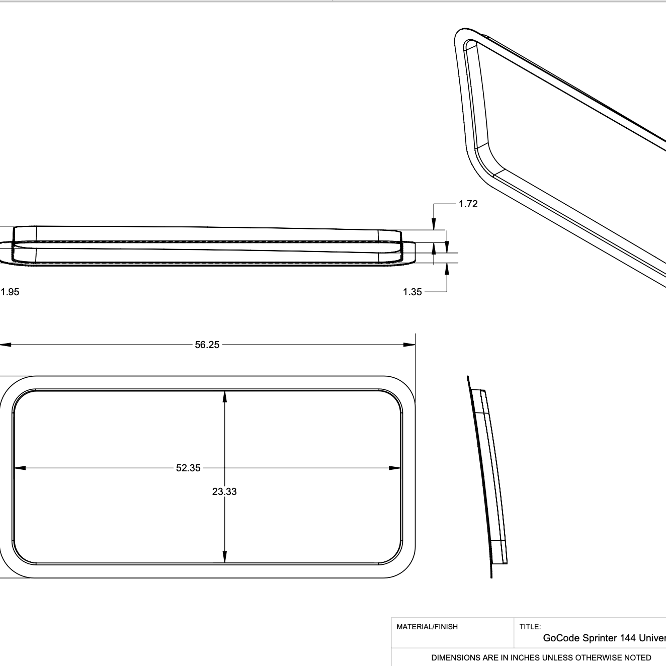 Sprinter 144 Innie Pocket Sleeper Pair (D2 and P2 Window Trim Rings) - My Store