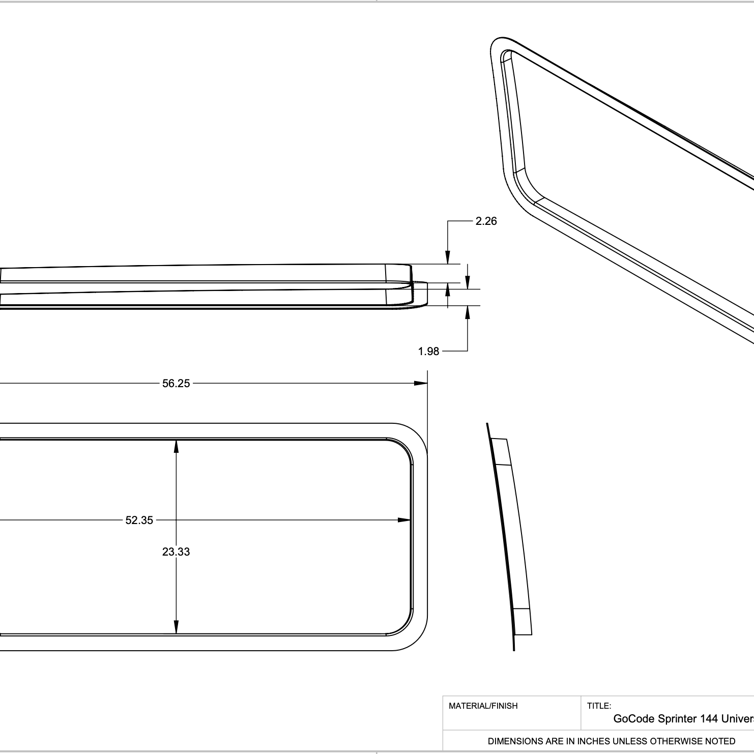Sprinter 144 Innie Pocket Sleeper Pair (D2 and P2 Window Trim Rings) - My Store