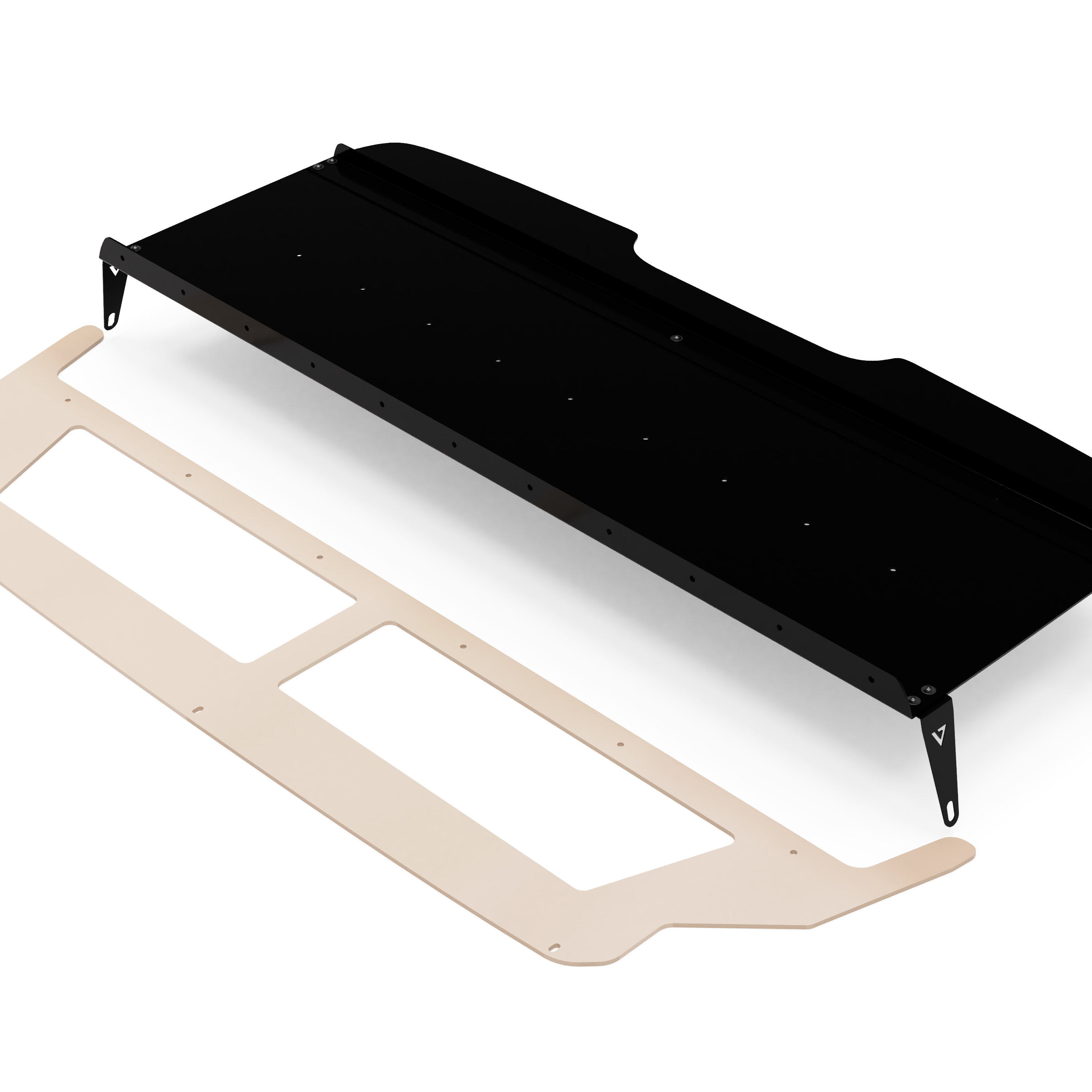 Virtus Vans Sprinter headliner shelf — Unfinished Birch laminate face