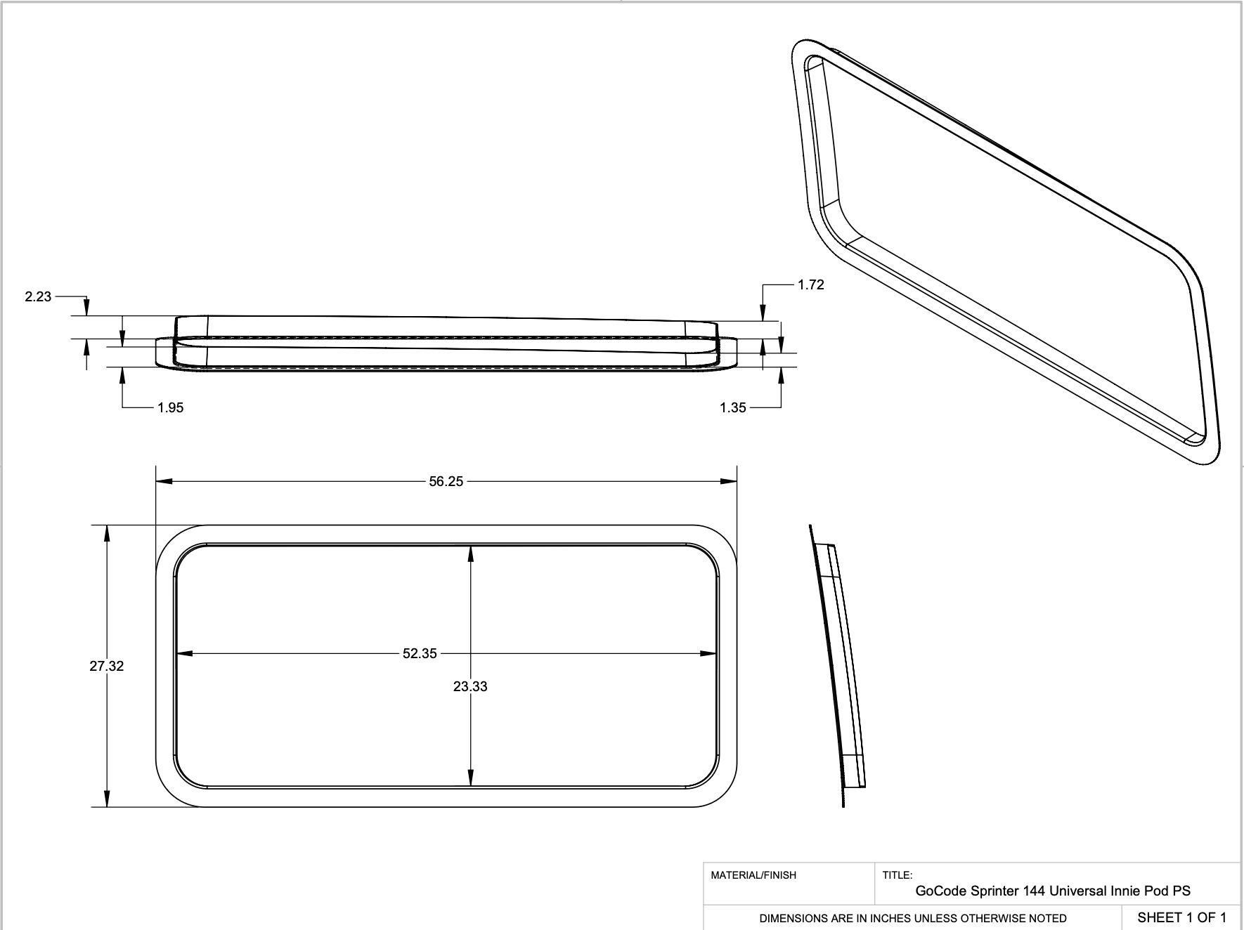 Sprinter 144 Innie Pocket Sleeper Pair (D2 and P2 Window Trim Rings) - My Store