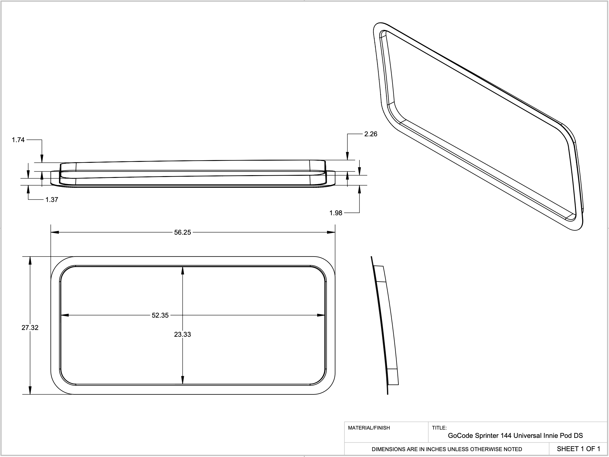 Sprinter 144 Innie Pocket Sleeper Pair (D2 and P2 Window Trim Rings) - My Store