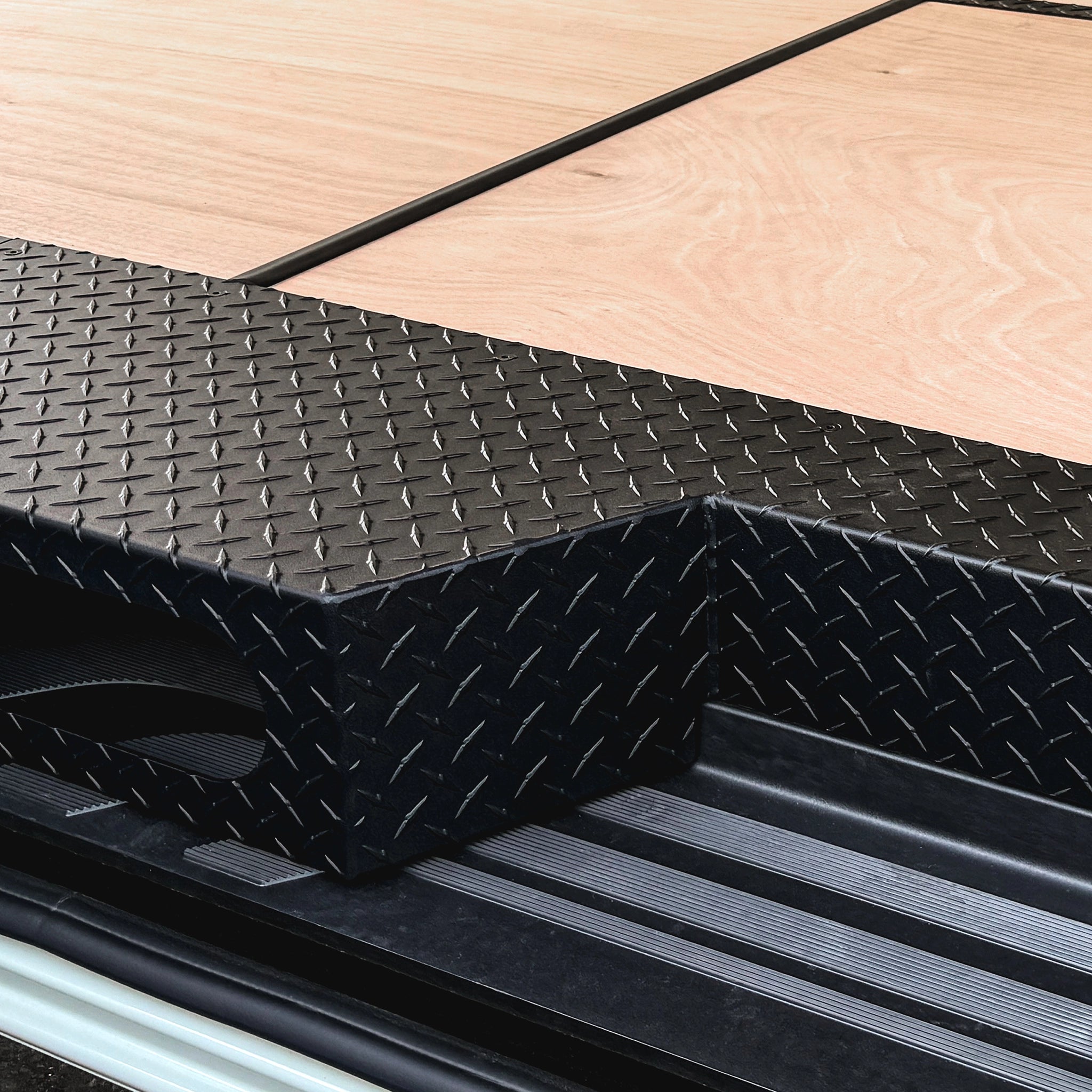 Structural foundation frame for Mercedes Sprinter van conversion — Virtus Vans Base Camp Build
